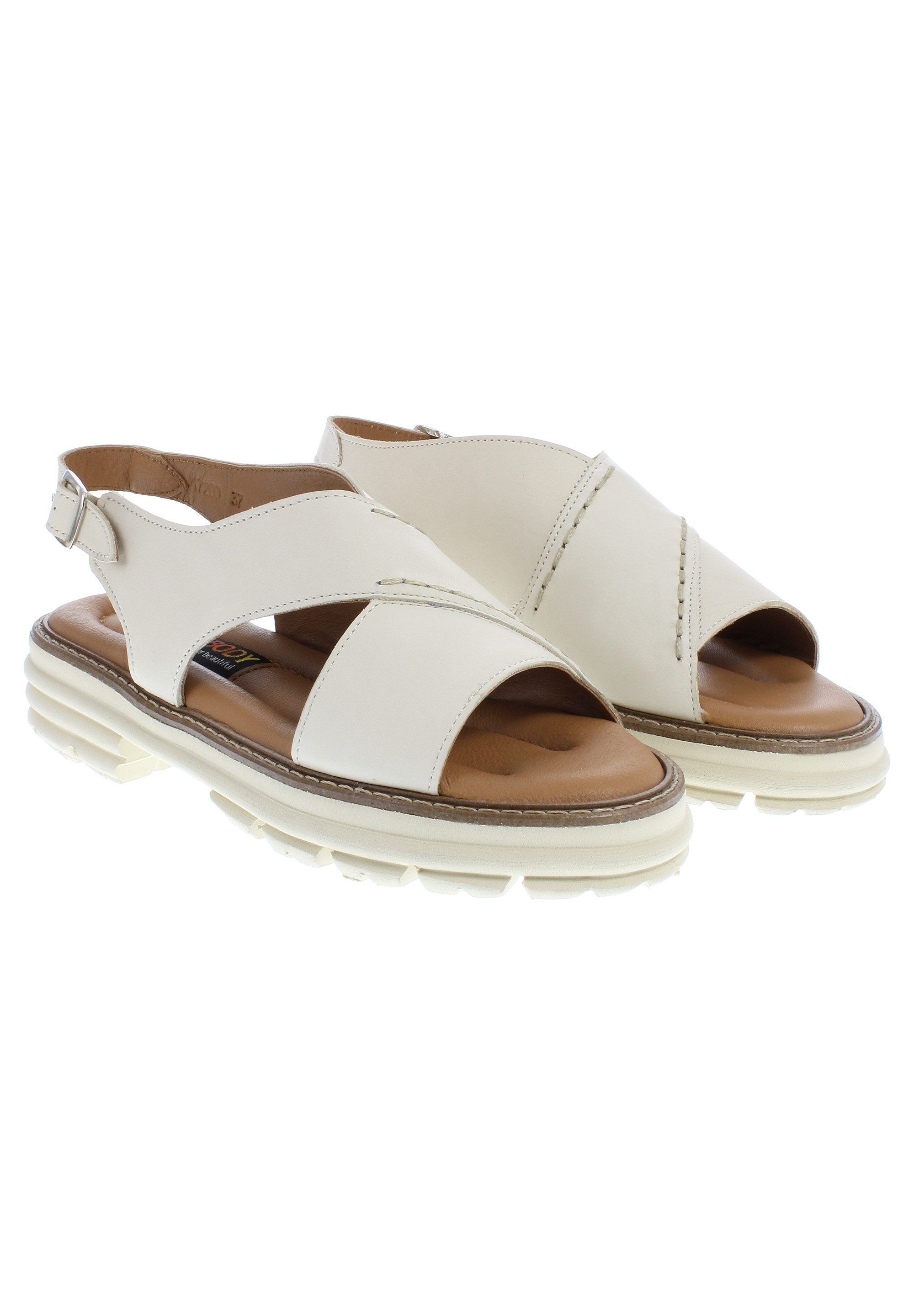 Everybody CAROTA - Plateausandalette mit breiten Lederriemen Pantolette