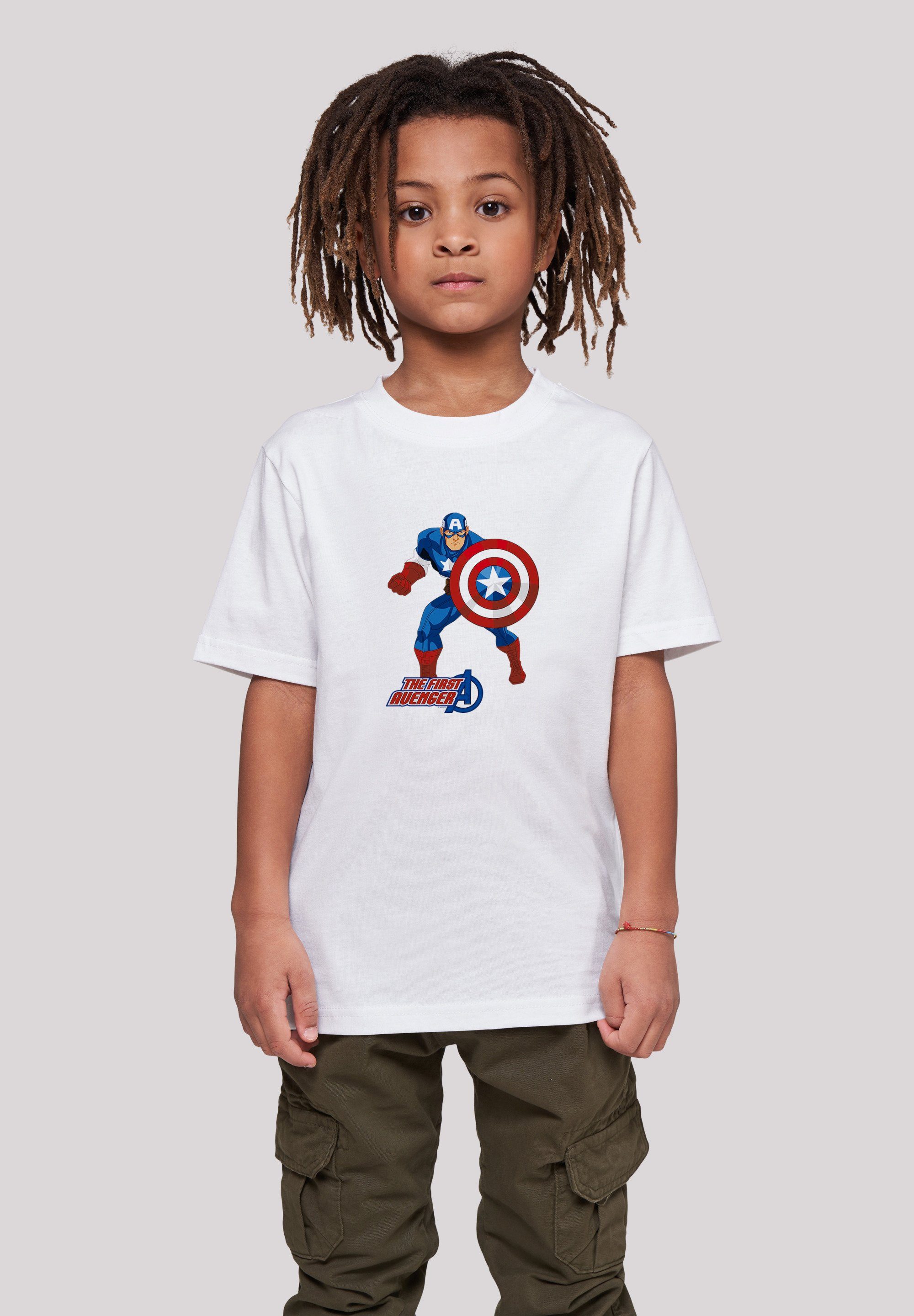 F4NT4STIC T-Shirt Captain America The weiß Print Avenger First