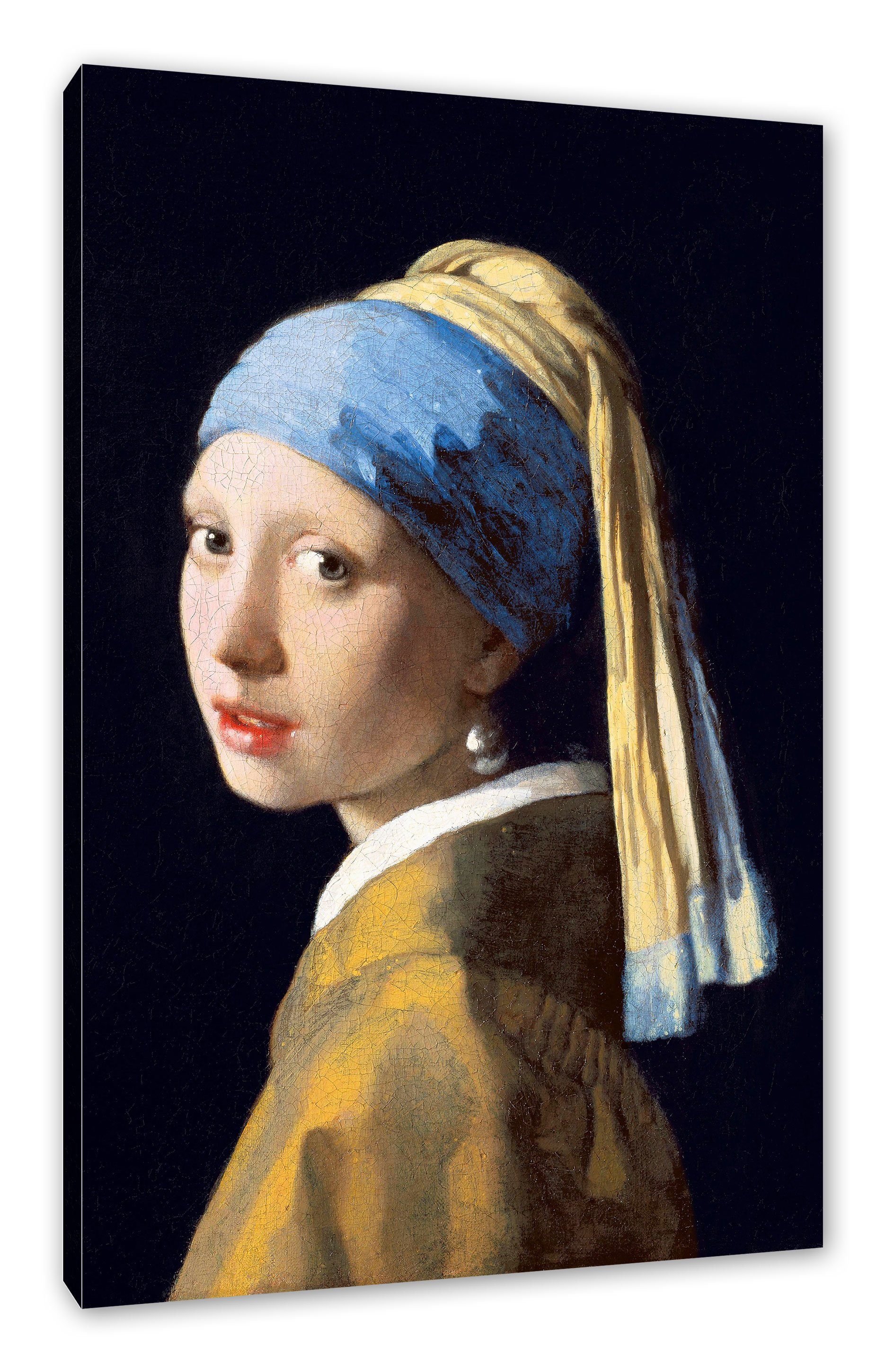 Pixxprint Leinwandbild Johannes Vermeer - Mädchen mit dem Perlenohrring, Jo günstig online kaufen