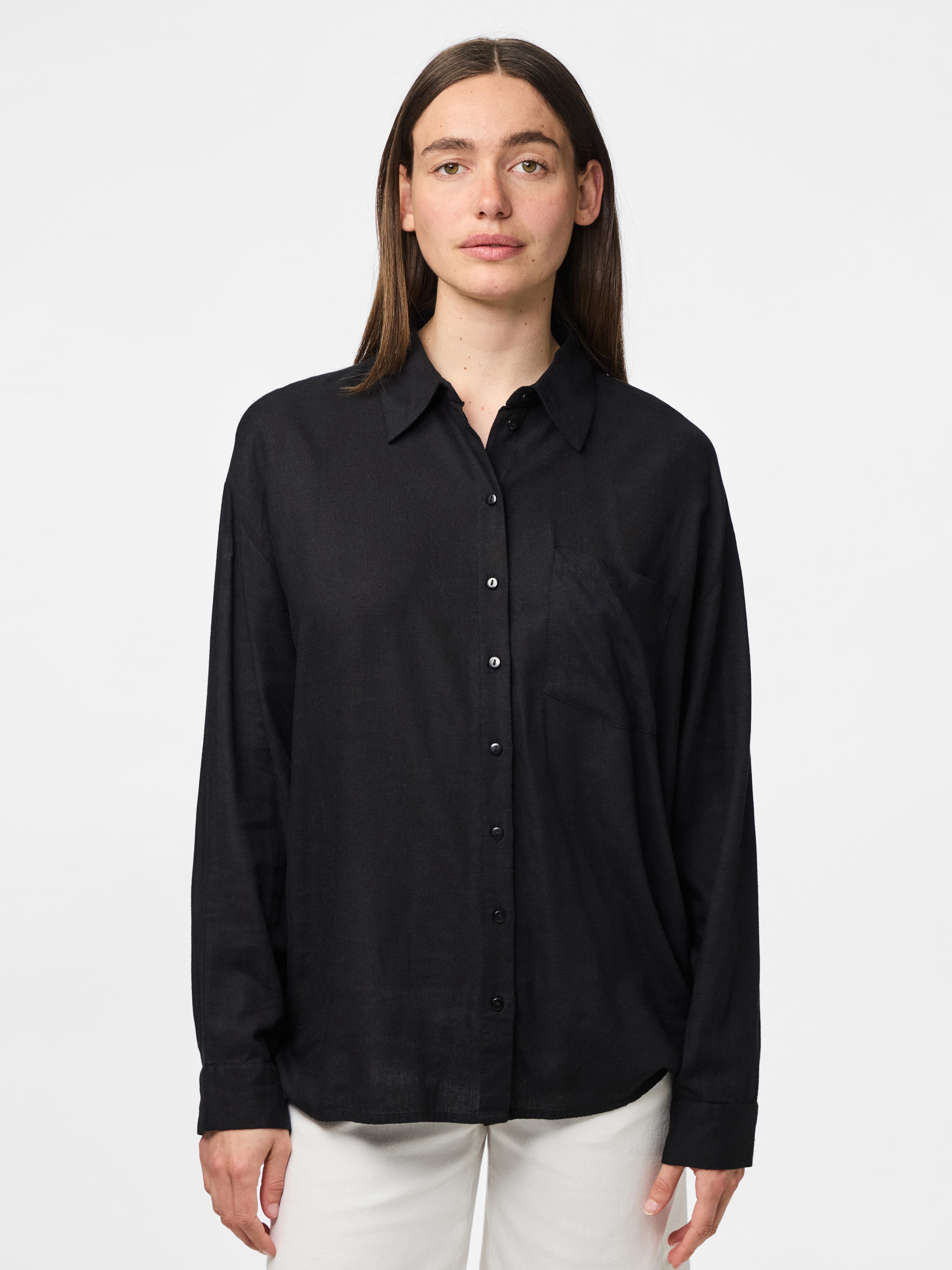 Hemdbluse PCPIA LS LOOSE SHIRT WVN NOOS