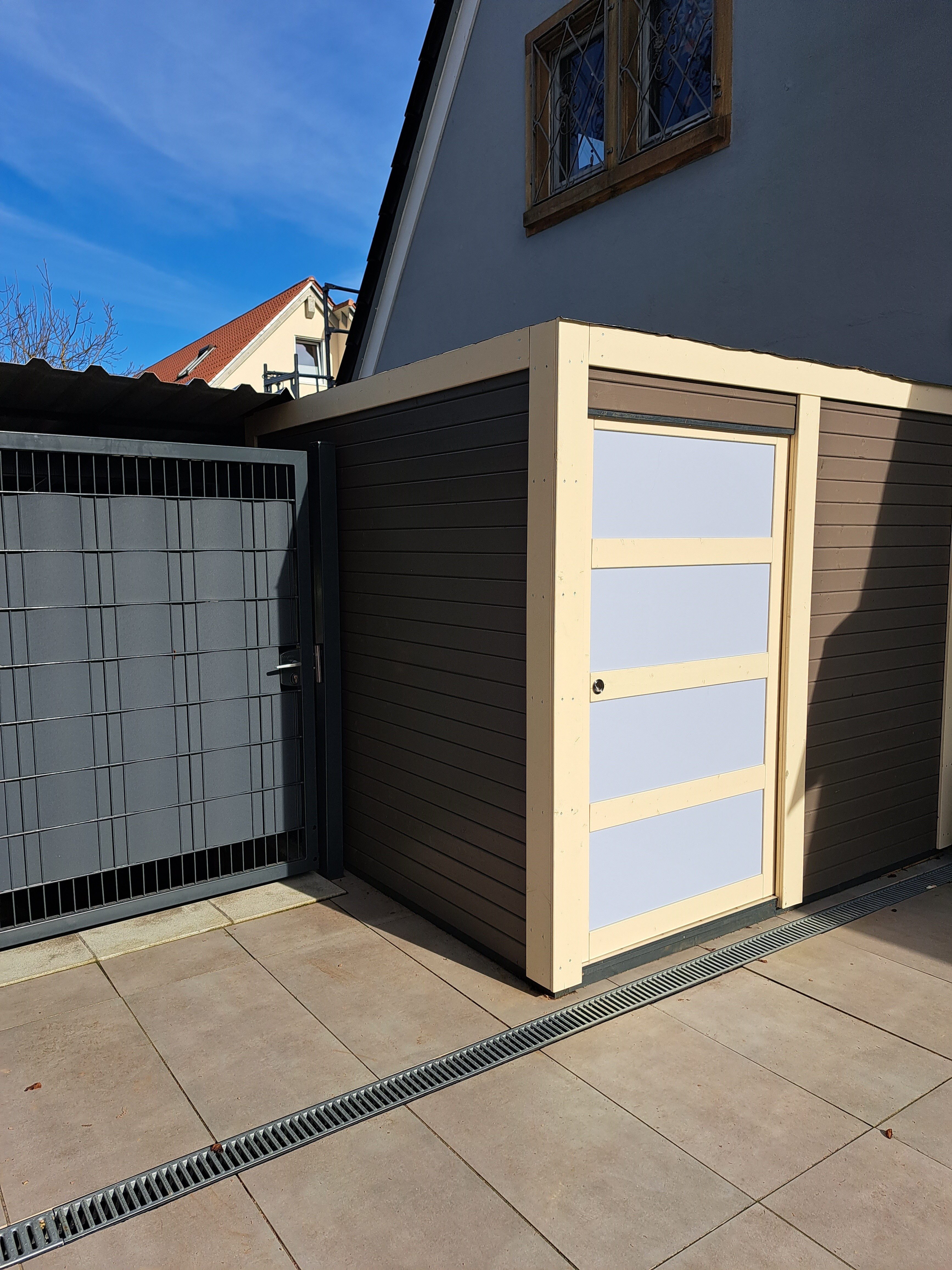 Karibu Gartenhaus KARIBU Gartenhaus Cubino 19 mm, BxT: 246x246 cm, Holz-Gartenhaus mit Fußboden, wetterfest & witterungsbeständig