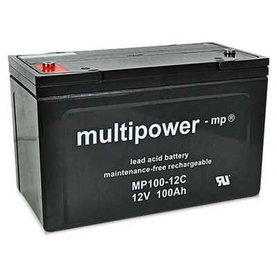 Multipower Multipower MP100-12C 12V 100Ah AGM Batterie für Rollstuhl Elektromobil Batterie, (12 V V)