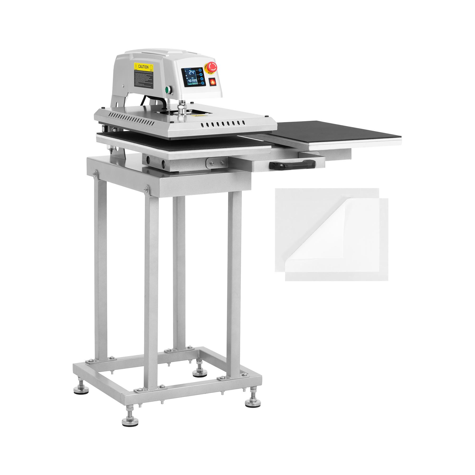 MSW Bügelsystem Doppelte pneumatsche Transferpresse 40x60cm T-Shirts Keramik Vitrolite, 2600 W