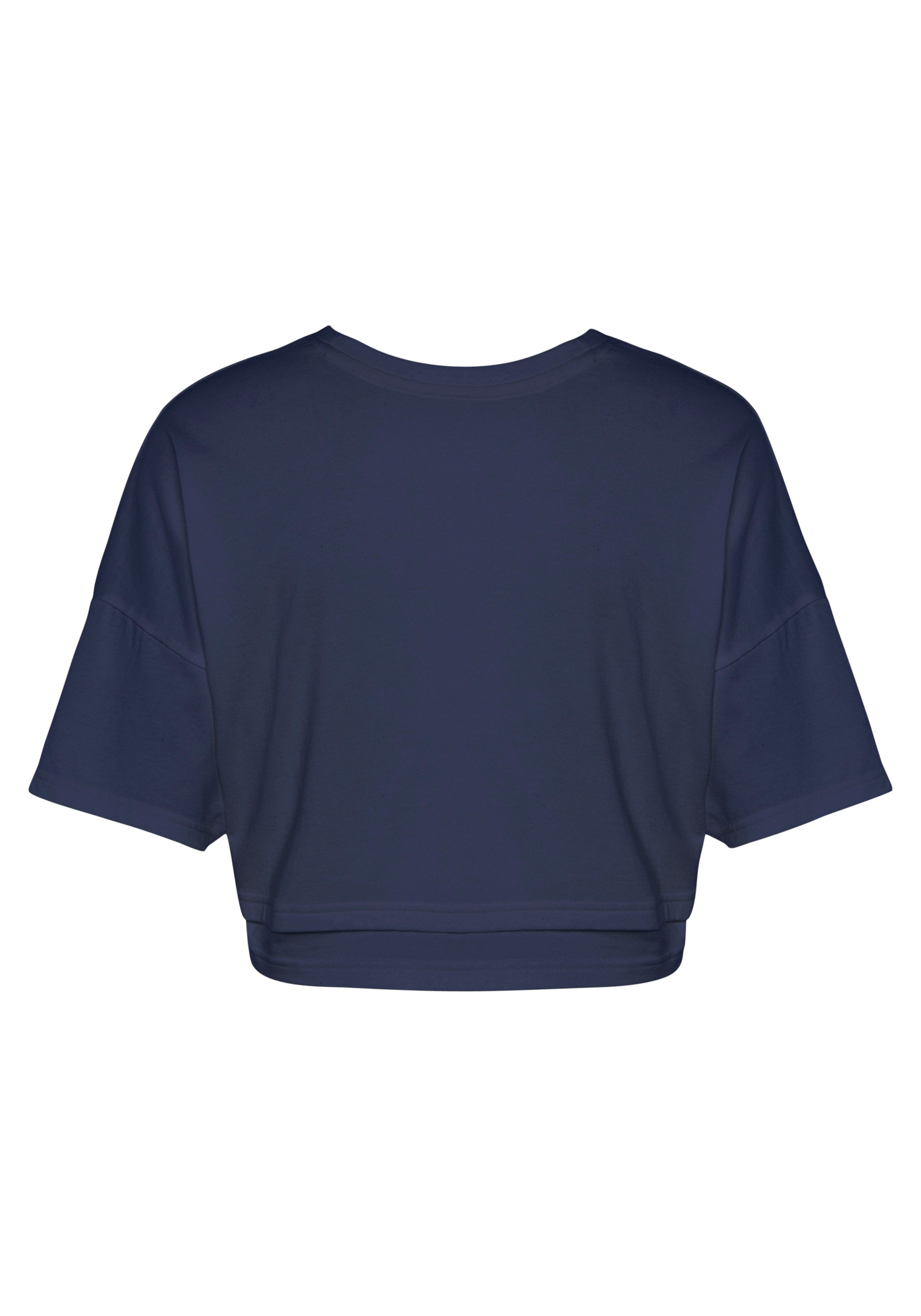 LASCANA Kurzarmshirt mit kastigem Schnitt und Lagen-Look