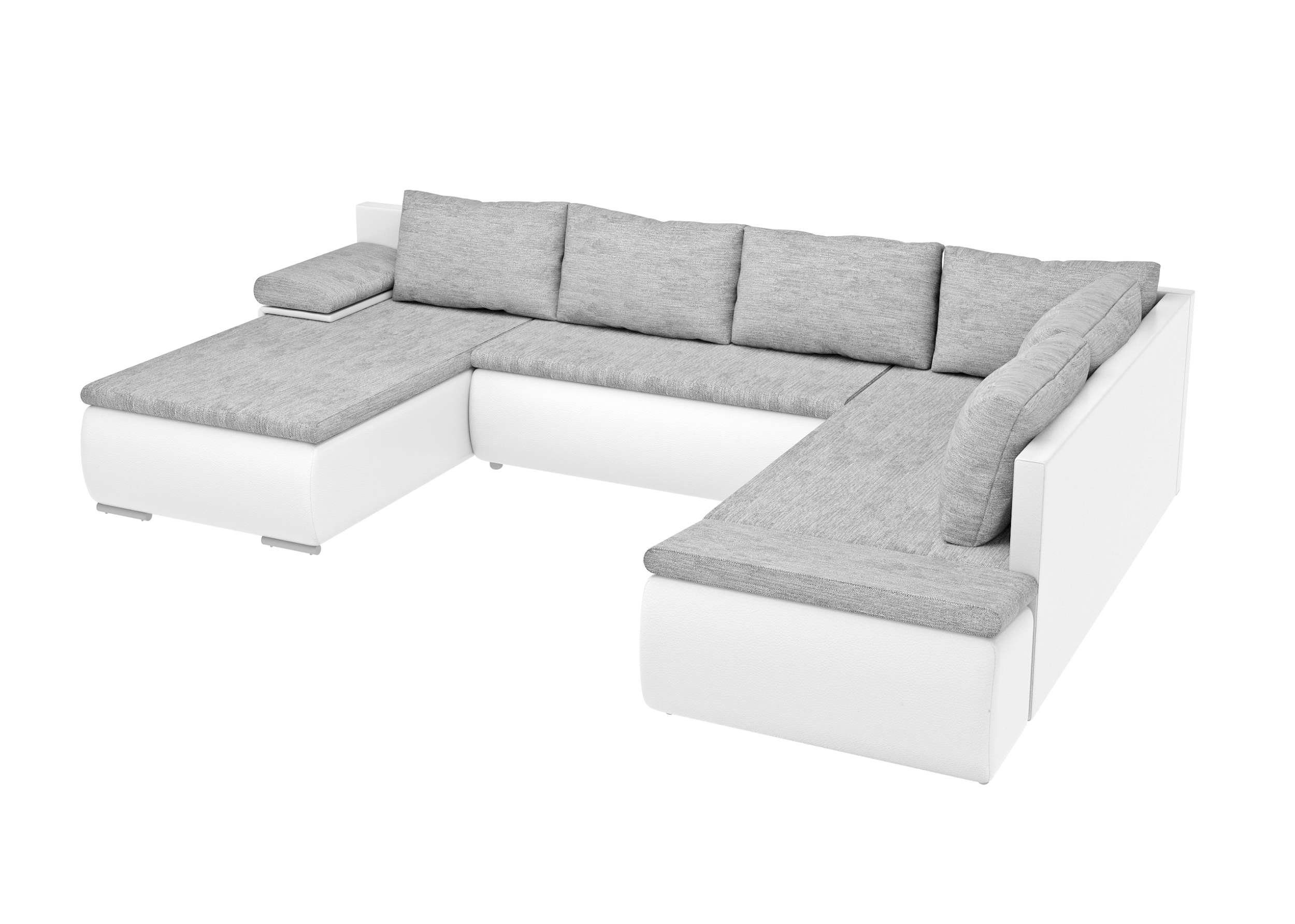 Nessi, oder links und Design, im Stylefy stellbar, Bettkasten, frei bestellbar, Sofa, Modern U-Form, Wohnlandschaft Wellenfederung rechts Raum mane mit mit Bettfunktion