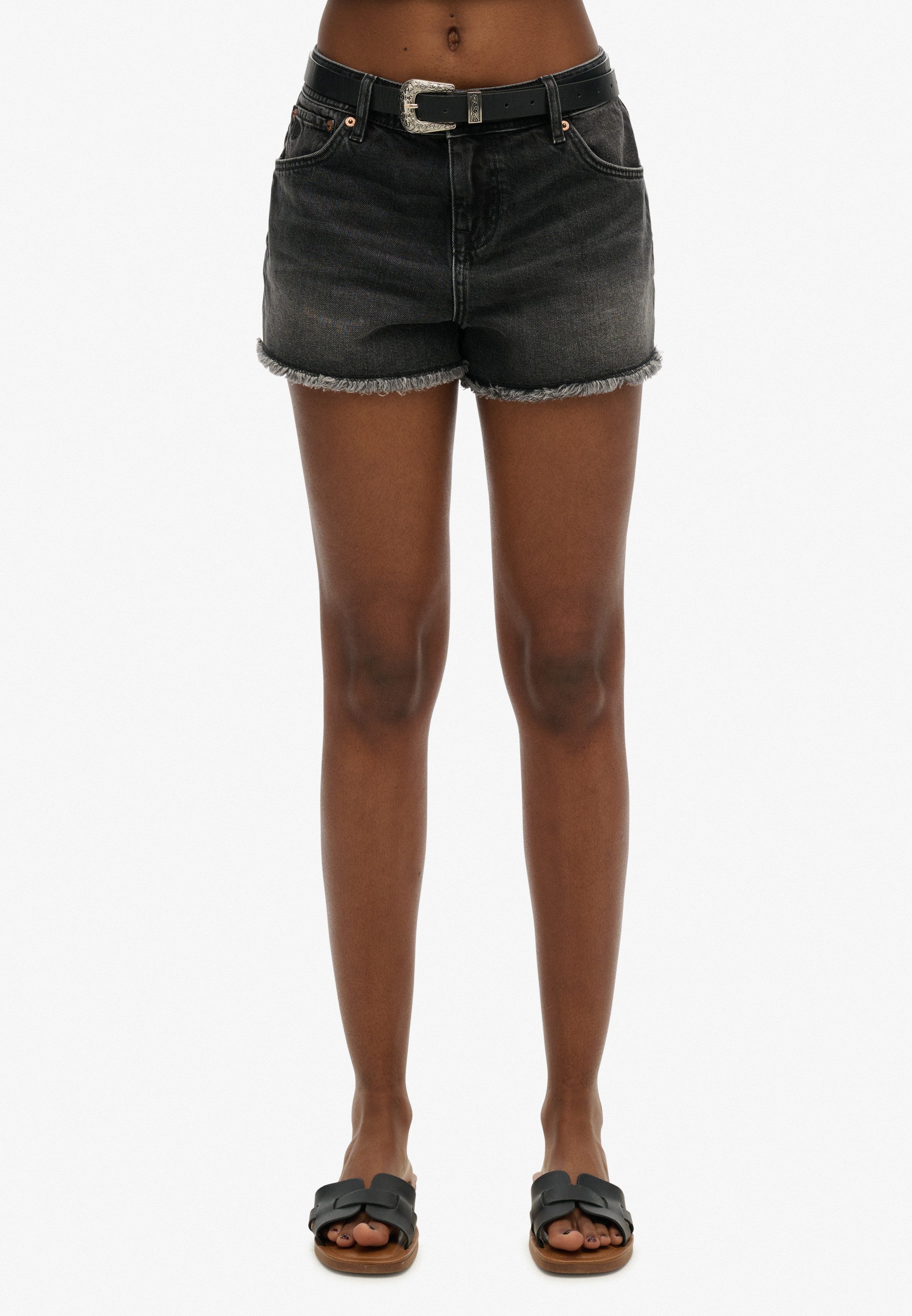 Superdry Jeanshotpants MID RISE DENIM HOT günstig online kaufen