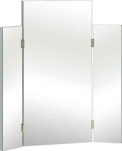 Saphir Spiegel Quickset 955 Spiegel mit seitlichen Klappelementen, 72 cm breit, Flächenspiegel ohne Beleuchtung, Wandspiegel, Schminkspiegel