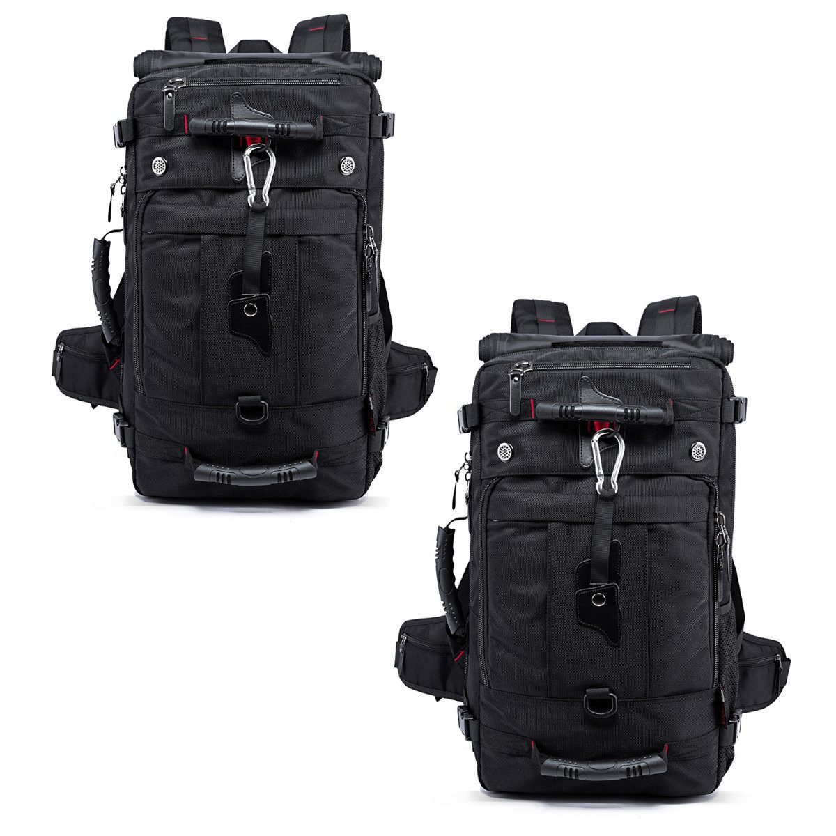 Bagtecs Reisetasche 2x Motorrad Rucksack # HK4 Hecktasche 45Ltr in schwarz Spar-Set