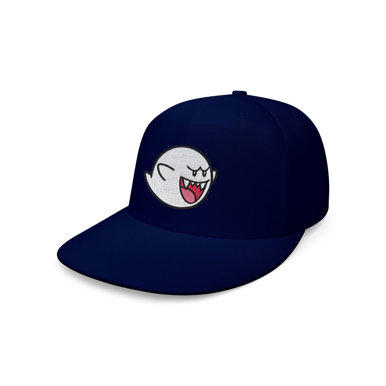 Blondie & Brownie Snapback Cap Boo Hoo Geist Aufnäher gestickt (Einzelartikel) Frecher Zungenblick Halloween Style