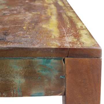 Wohnling Couchtisch WL5.068 (60x47x60 cm Mango Massivholz Shabby Chic Tisch), Kleiner Wohnzimmertisch, Sofatisch Quadratisch