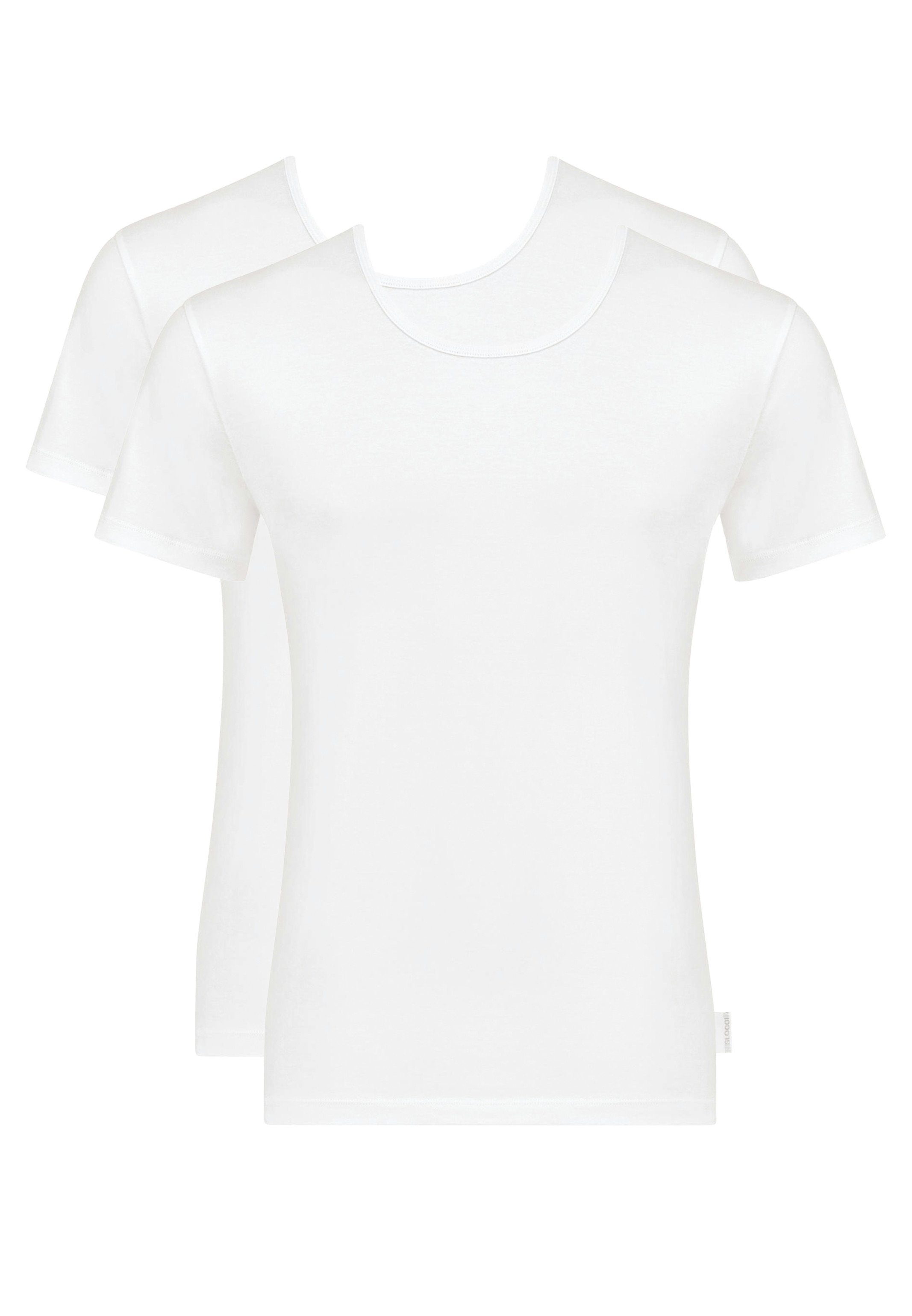 Sloggi Unterhemd 2er Pack 24/7 (Spar-Set, 2-St) Unterhemd / Shirt Kurzarm - Baumwolle - Bequem und anschmiegsam Weiß