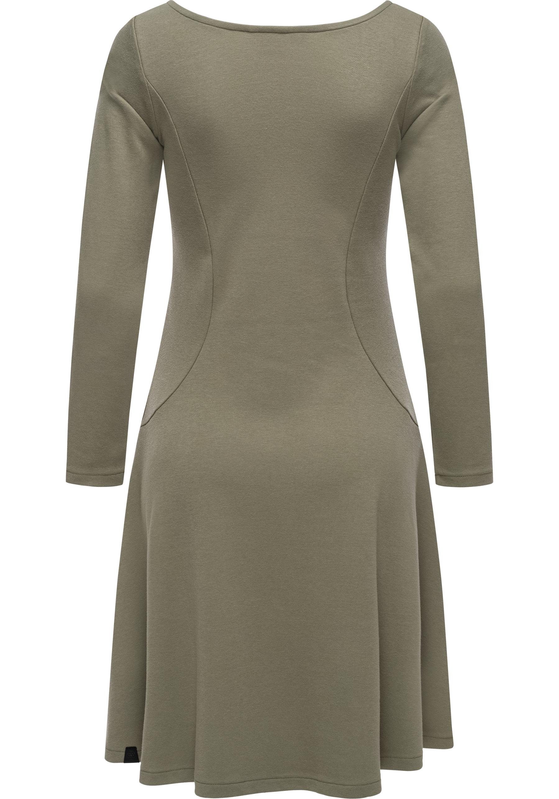 Ragwear A-Linien-Kleid Appero Stylisches Langarm-Kleid für den Winter