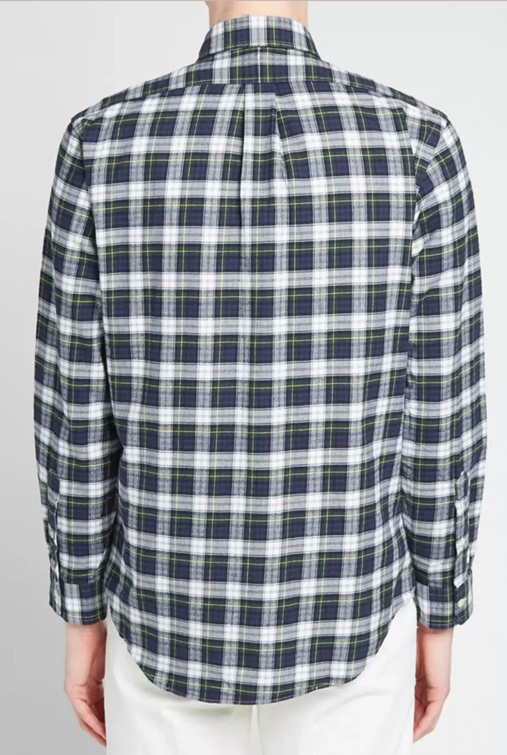 Polo Ralph Lauren Langarmhemd Herren Crest Karohemd Button-Down mit Wappenstickerei Knopfleiste, Rückenfalte, abgerundeter Saum, lange Ärmel