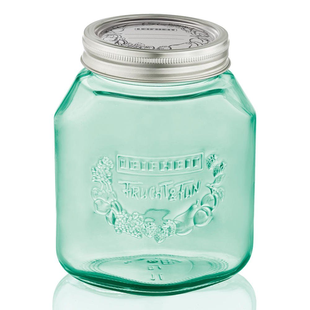 Leifheit Einmachglas jungle green 1 L, Glas, (1-tlg), Einweckglas, Sturzglas