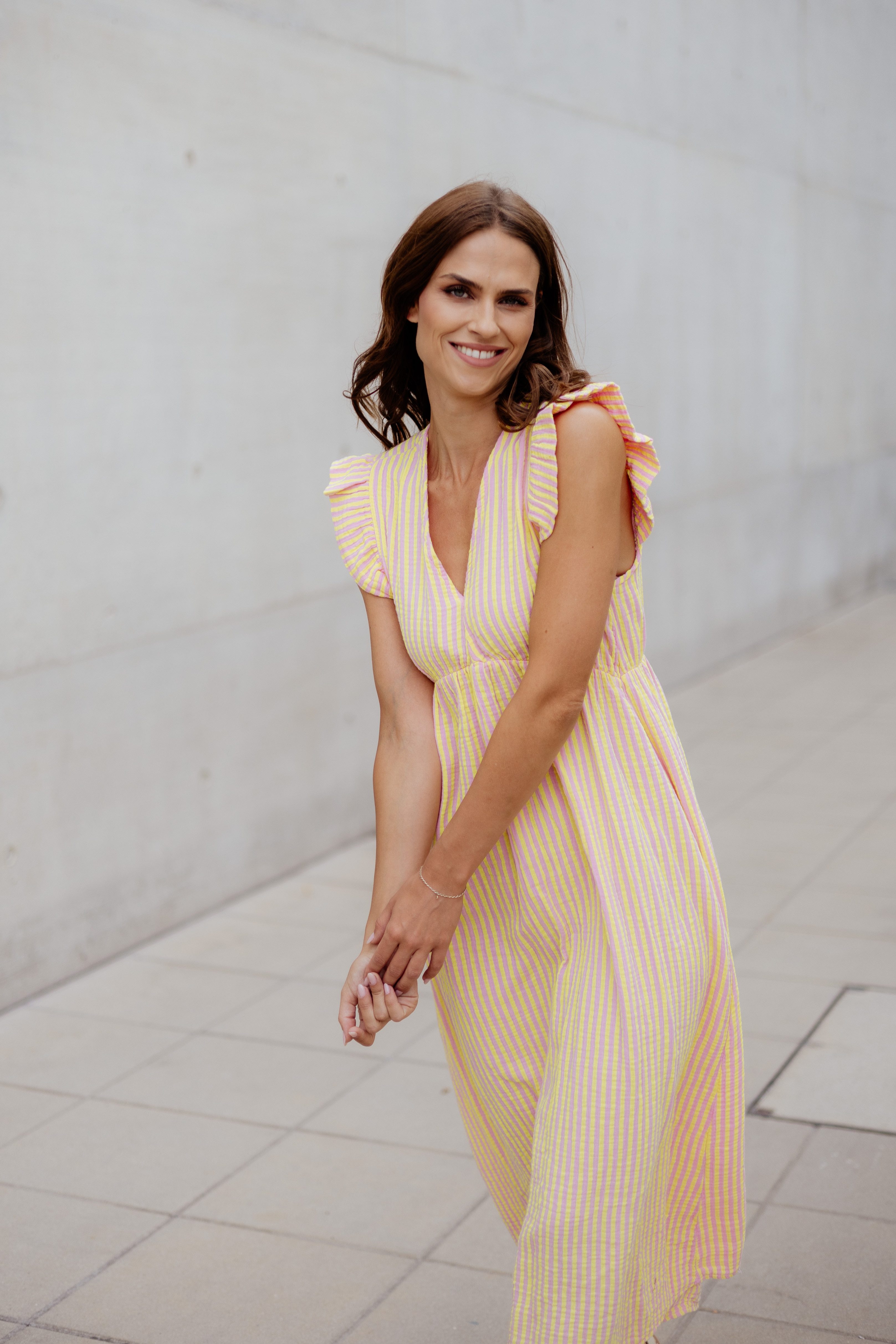 von Herzen Maxikleid Maxi Musselinkleid mit Streifen – 100% Baumwolle – Streifenkleid