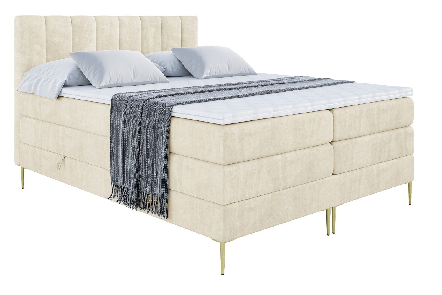 ALTDECOR Boxspringbett OTTA-F KING (Multipocket-Matratze H4, günstig online kaufen