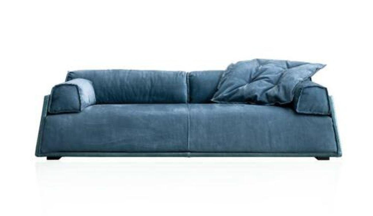 Polster Möbel, in JVmoebel Dreisitzer Couch Design 3-Sitzer Blau Moderne Made Sofa Europe