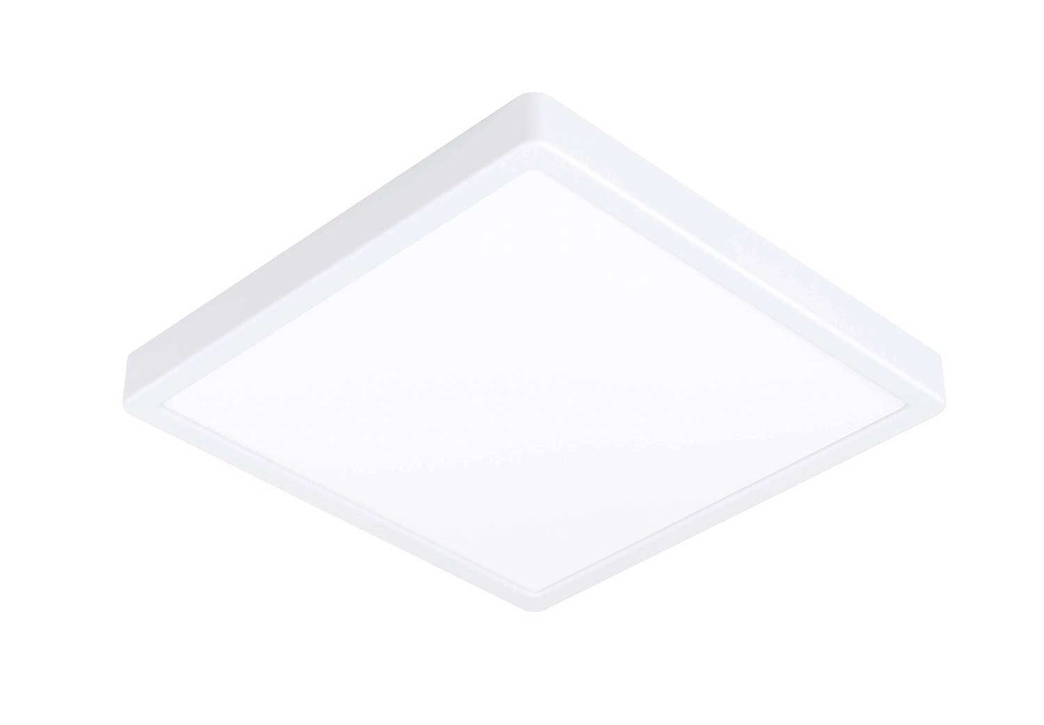 EGLO LED Deckenleuchte FUEVA, Weiß, 1-flammig, Stahl, Kunststoff, LED fest integriert, Warmweiß, B 28,5 cm x T 28,5 cm, Deckenlampe