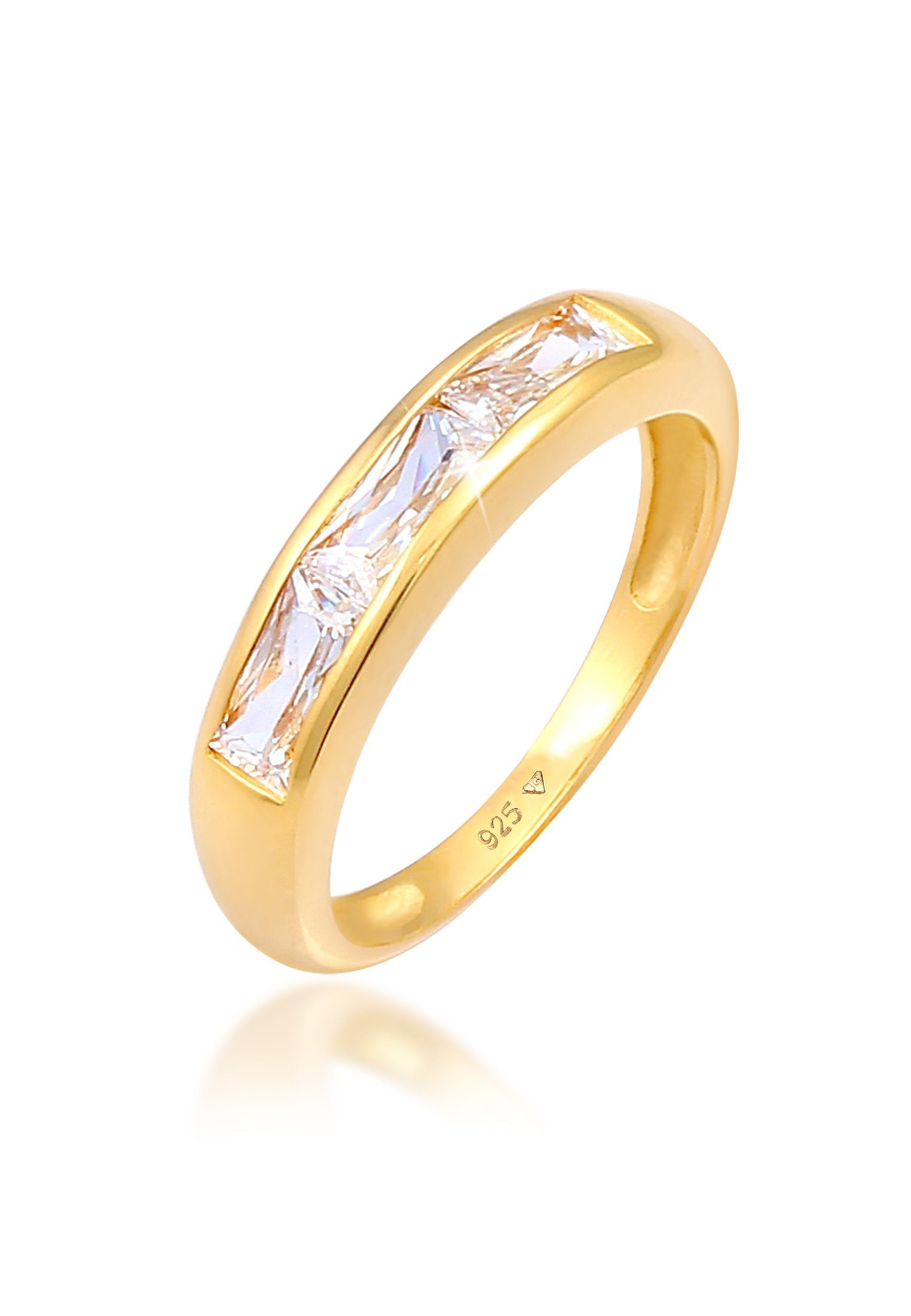 Elli Fingerring Zirkonia Funkelnd Rechteck 925 günstig online kaufen