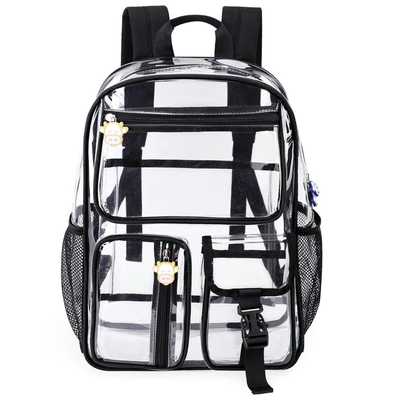LuxusKollektion Cityrucksack Damen Rucksack transparent PVC wasserdicht Laptoptasche