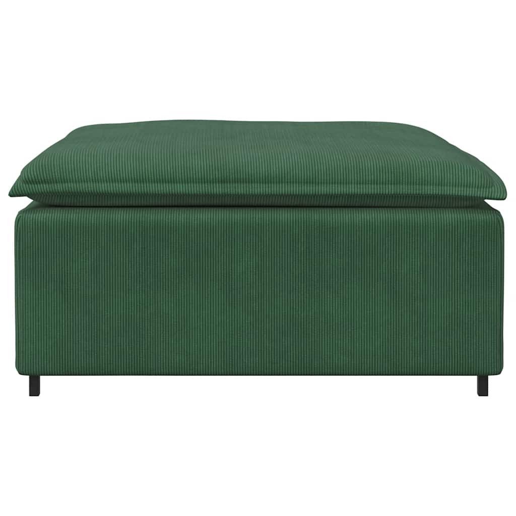 vidaXL Sofaelement Modulares Sofa Fußhocker-Modul Dunkelgrün günstig online kaufen