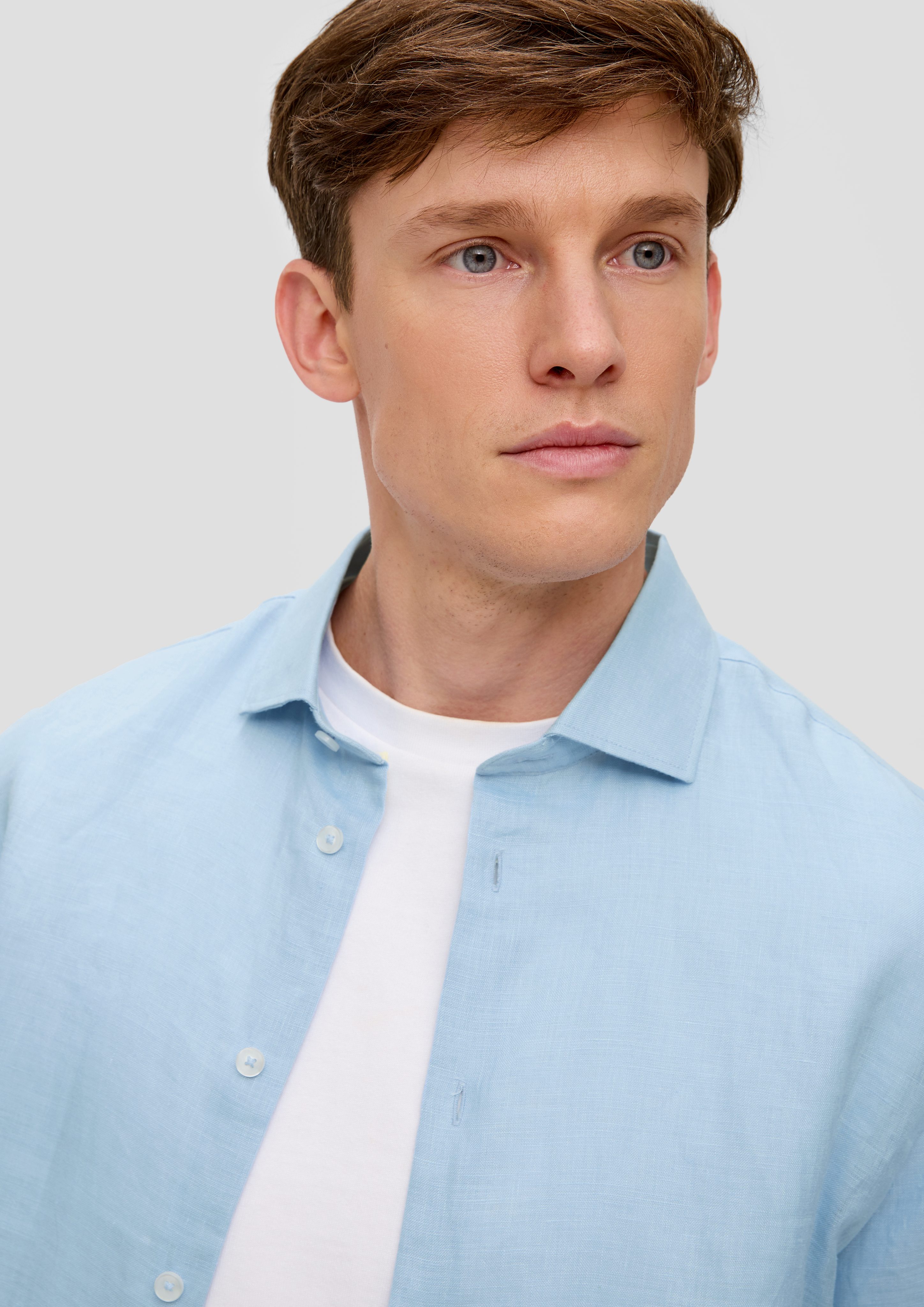 s.Oliver BLACK LABEL Langarmhemd Glänzendes Tailored günstig online kaufen