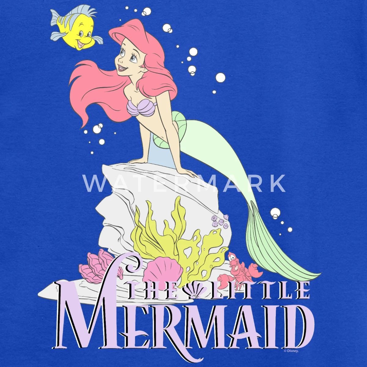 Spreadshirt T-Shirt Arielle Die Kleine Meerjungfrau Auf Felsvorsprung Teenager T-Shirt (1-tlg)