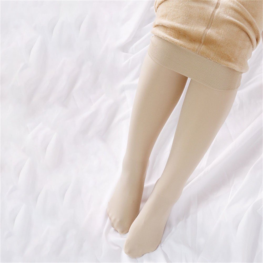 Strumpfhosen 220g Fake-Translucent Strumpfhose Fleece-Strumpfhose Warme Legs Damen DAYUT