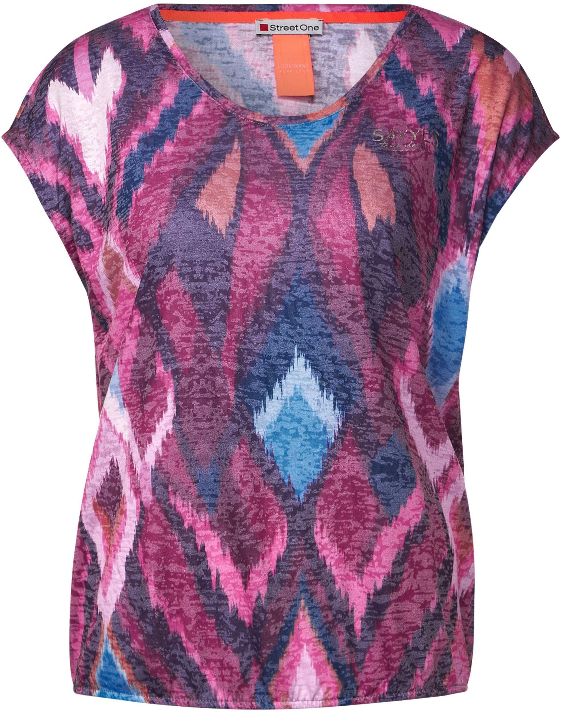 STREET ONE Shirttop Print Ikat mit