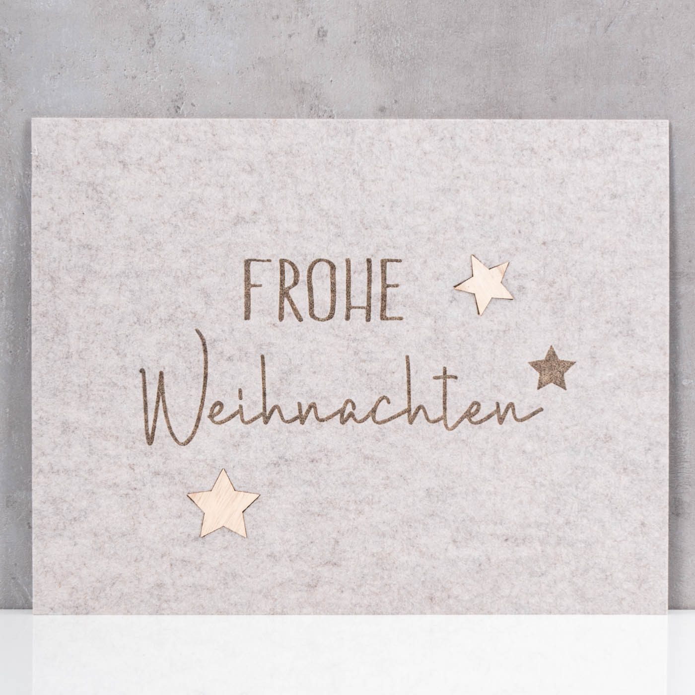 Levandeo® Platzset, 2er Set Platzset Frohe Weihnachten Filz Grau Beige Tisc günstig online kaufen