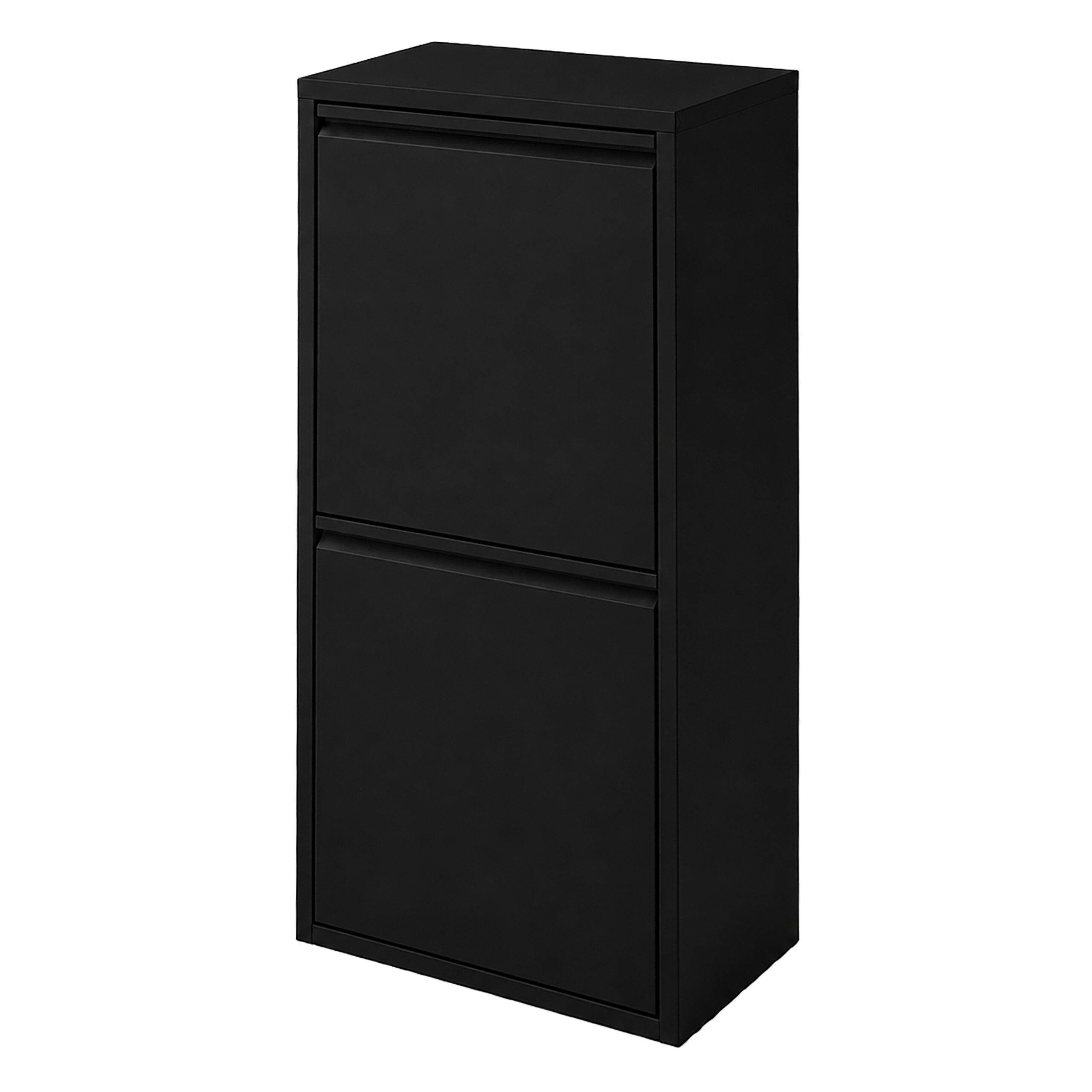 relaxdays Mülltrennsystem Mülleimer 3 Fächer 40 l, schwarz