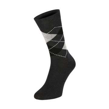 Chili Lifestyle Strümpfe Karo Socken, Herren Basic, Baumwolle Weichund, 10 Paar