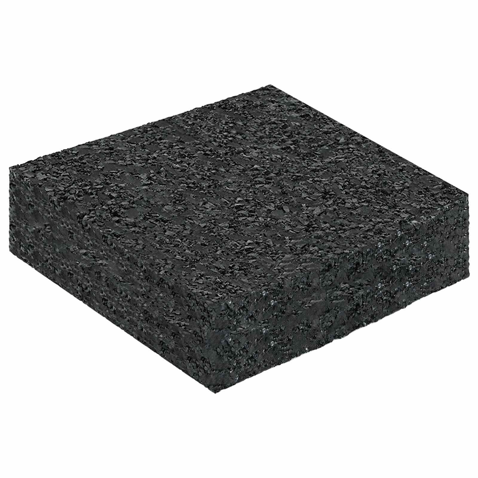 Gummimatte Gummigranulat-Patiopad Schwarz 9 x 9 x 2 cm Gummi