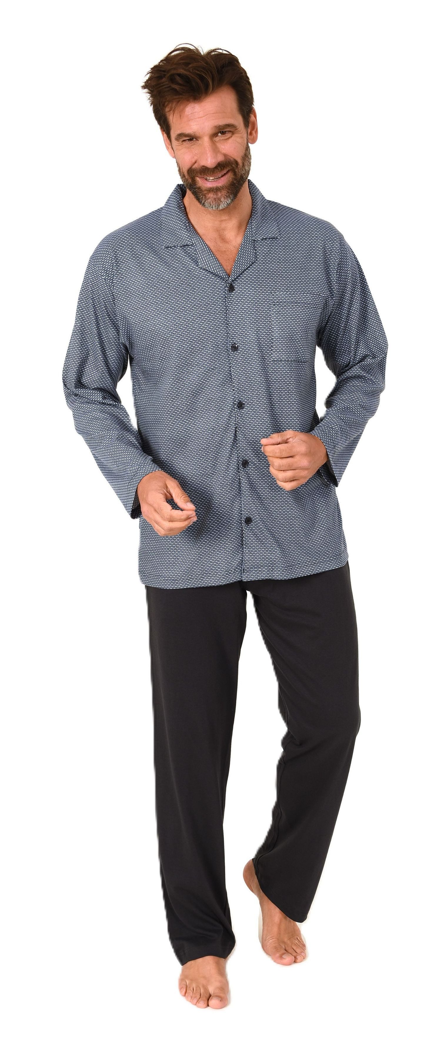 Normann Pyjama Herren Langarm Schlafanzug zum günstig online kaufen