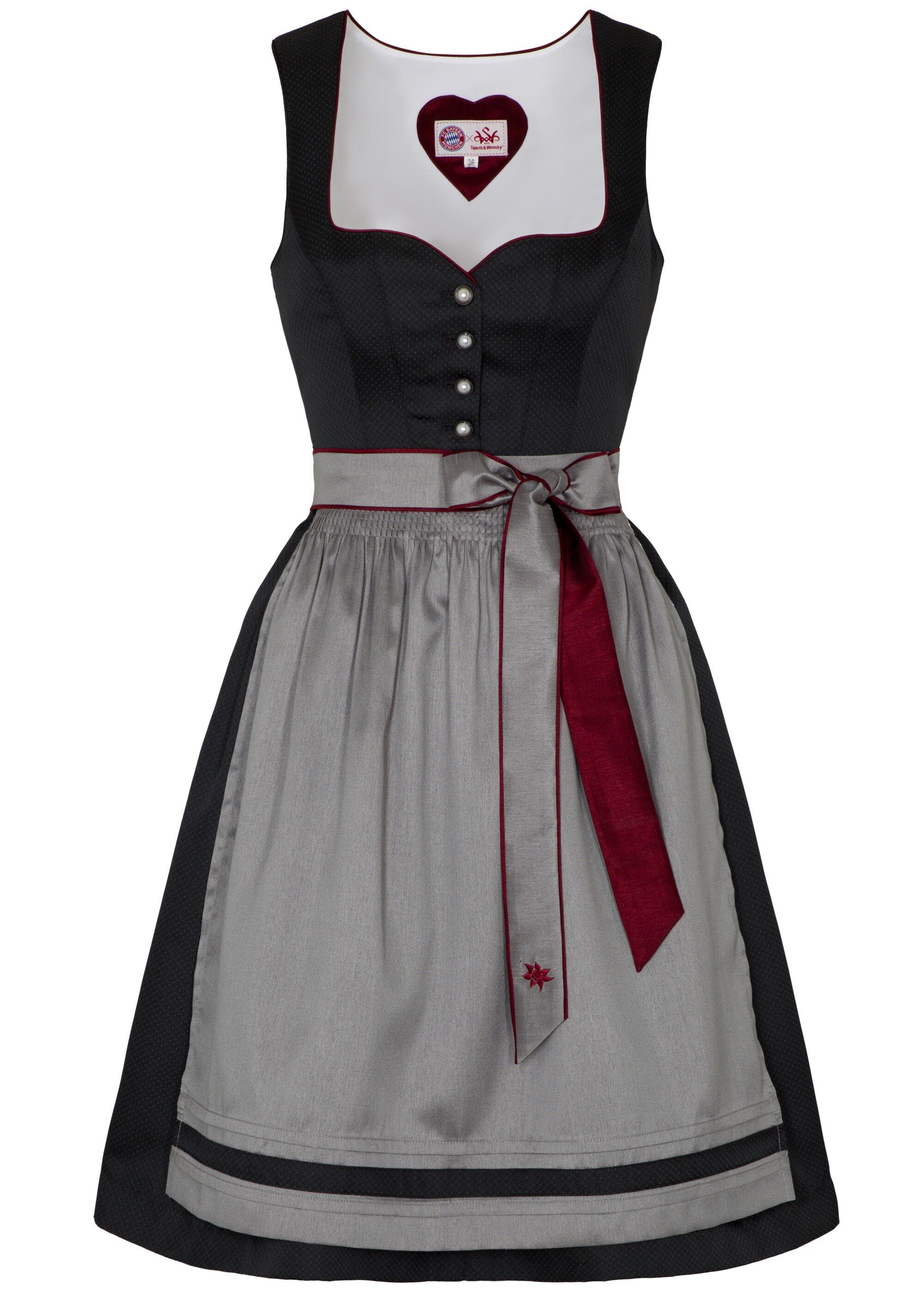 Spieth & Wensky Dirndl FC Bayern Bitz (1-tlg) mit Herzausschnitt günstig online kaufen