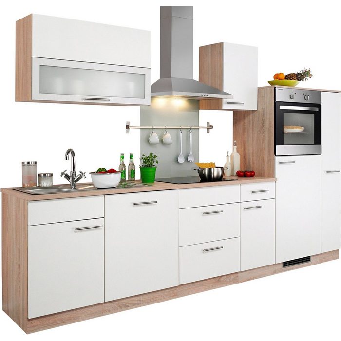 wiho Küchen Küchenzeile Montana mit E-Geräten Breite 300 cm