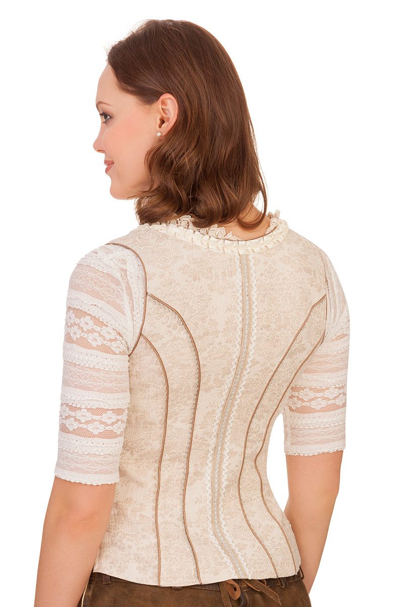 Krüger Madl Trachtenbluse Trachtenmieder - COUNTRY LADY - natur