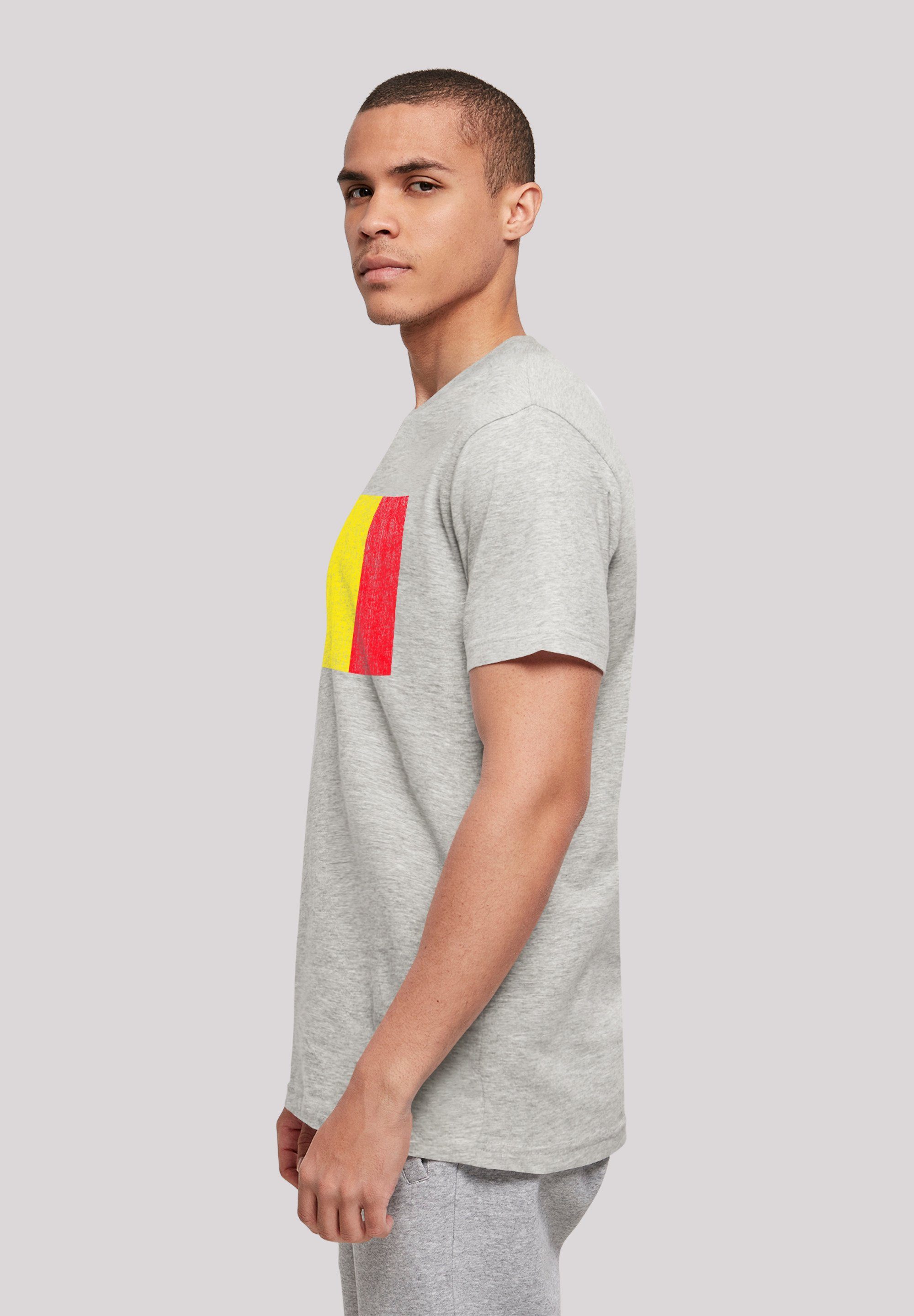 Belgien F4NT4STIC Belgium Flagge Print heather T-Shirt grey