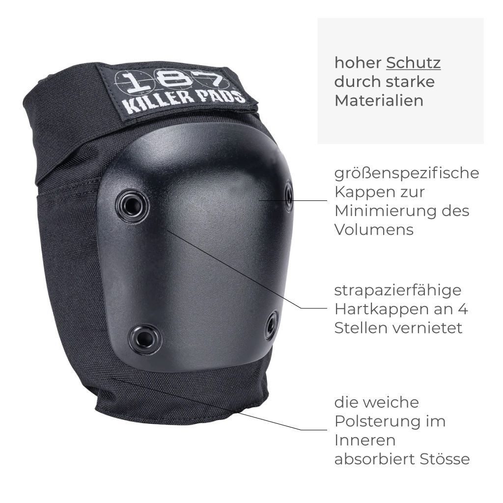 187 KillerPads Protektoren-Set Adult Six Pack (mit Knieschonern, mit Handgelenkschonern, mit Ellenbogenschonern), für Erwachsene – Bild 3 von 5