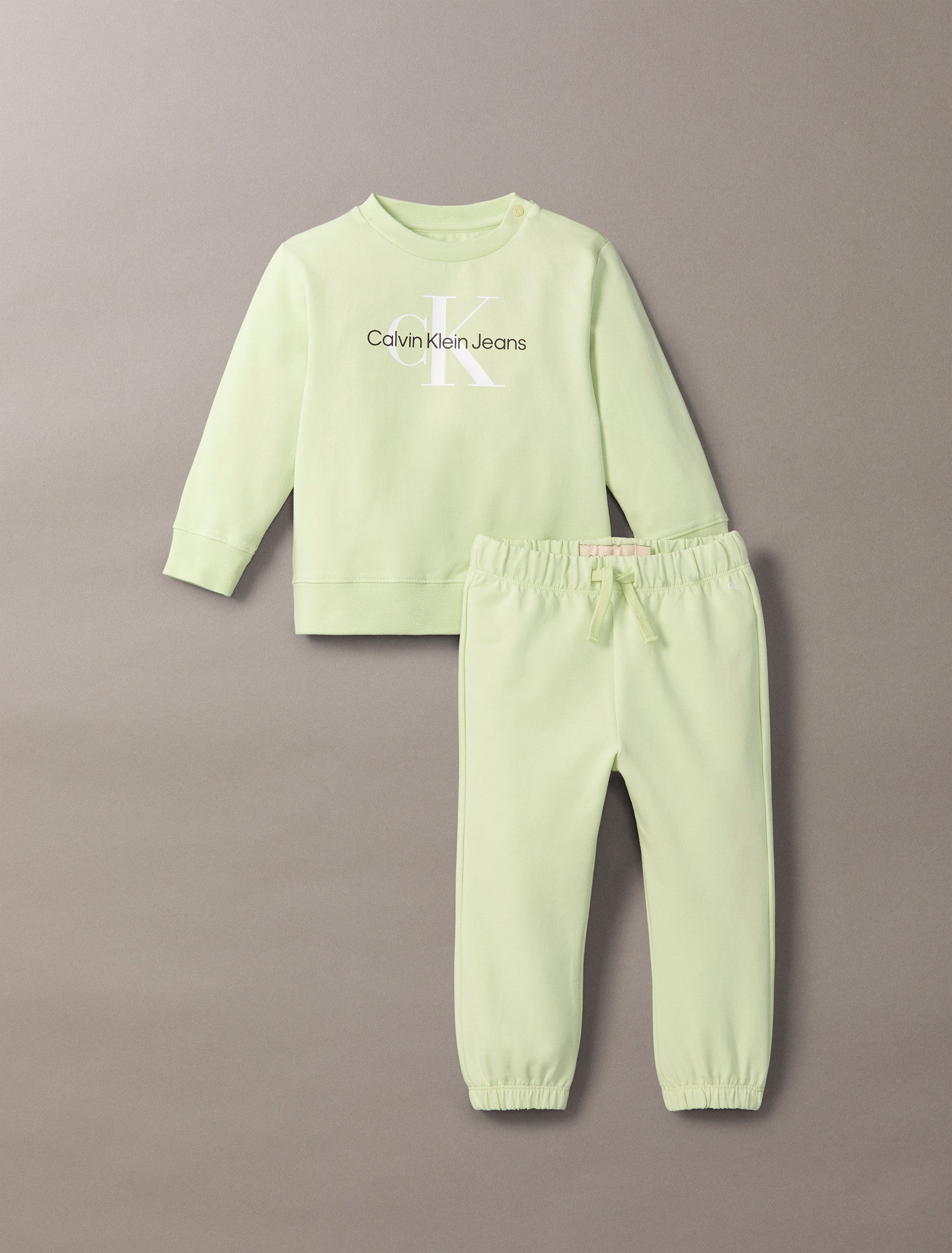 Calvin Klein Jeans Shirt & Hose MONOGRAM CN SWEATSHIRT SET (Set, 2-tlg) für Babys bis 2 Jahre