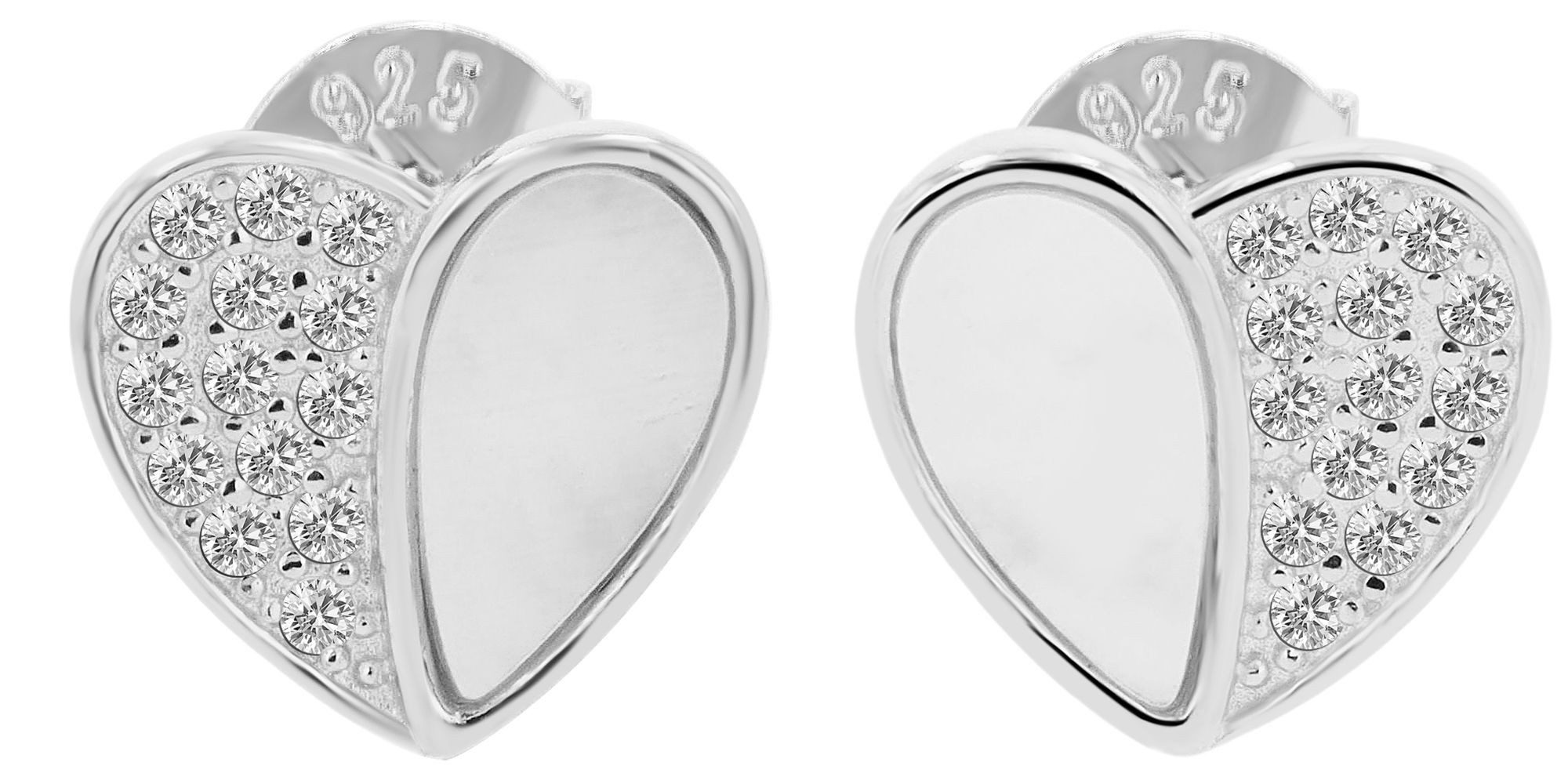 Paar Ohrhänger Ohrringe – Ohrstecker aus 925 Silber mit Perlmutt