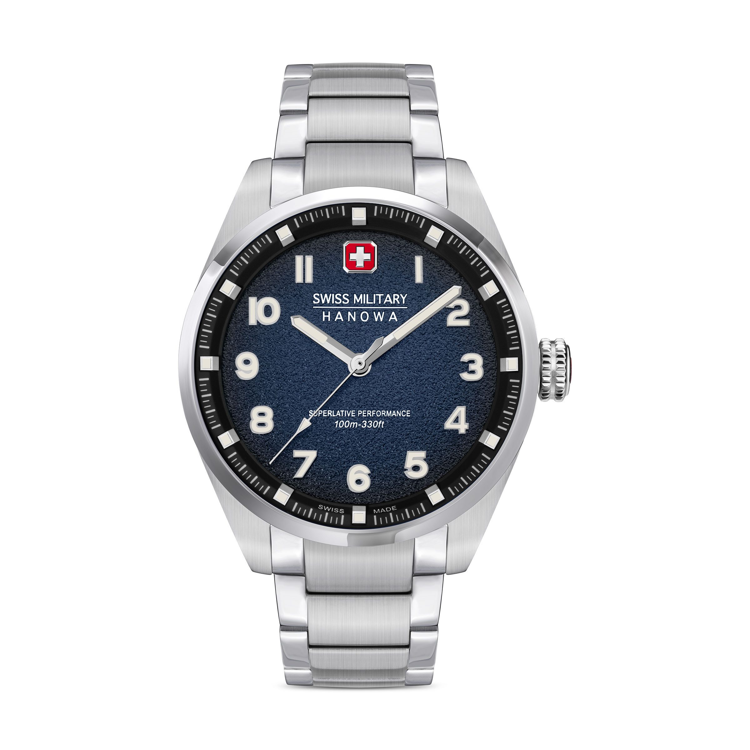 Swiss Military Hanowa Quarzuhr Greyhound SMWGG0001504, Armbanduhr, Herrenuhr, Swiss Made, Edelstahlarmband, analog