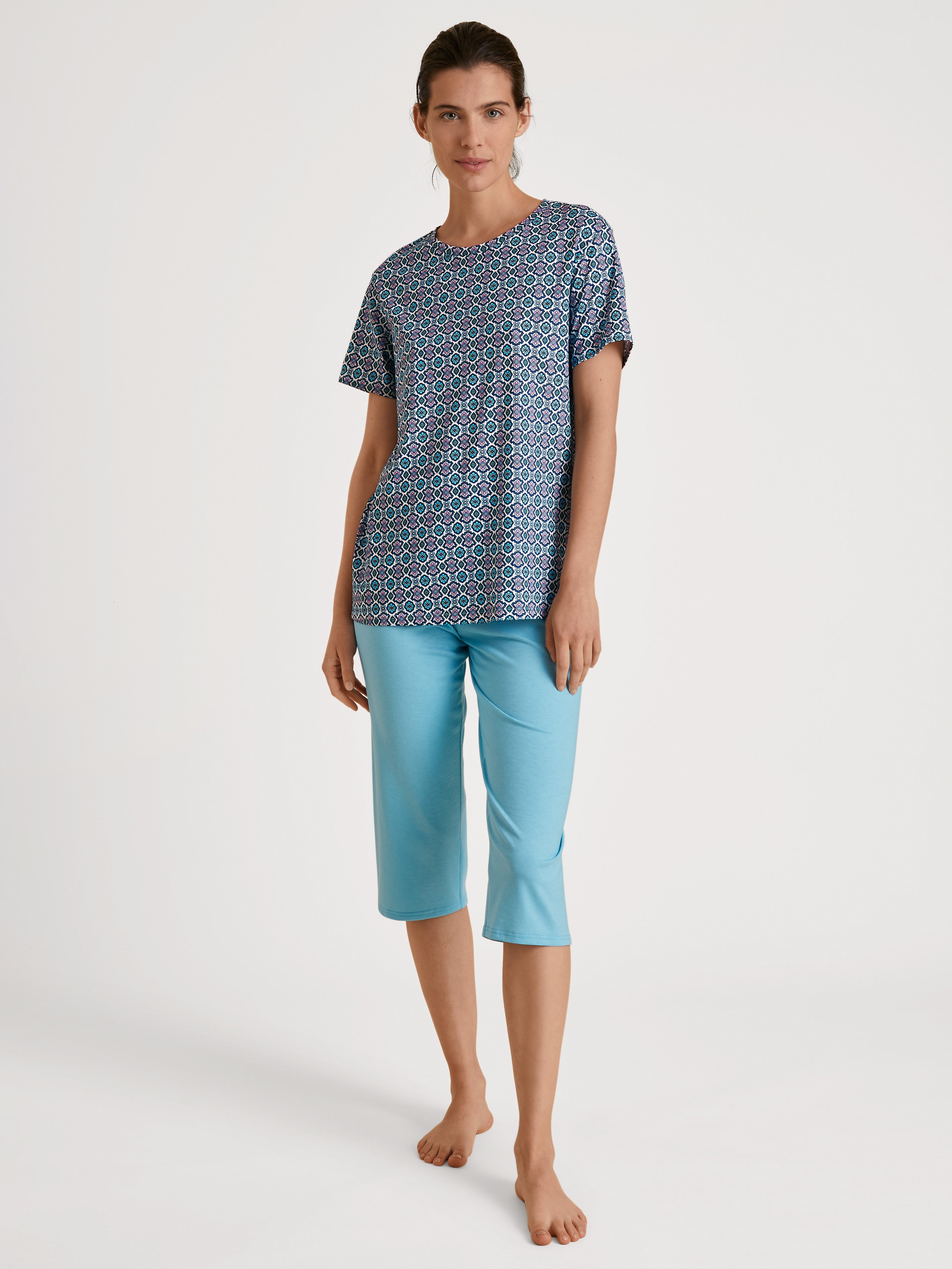 CALIDA Capri-Pyjama (2 tlg) mit Rundhalsausschnitt günstig online kaufen