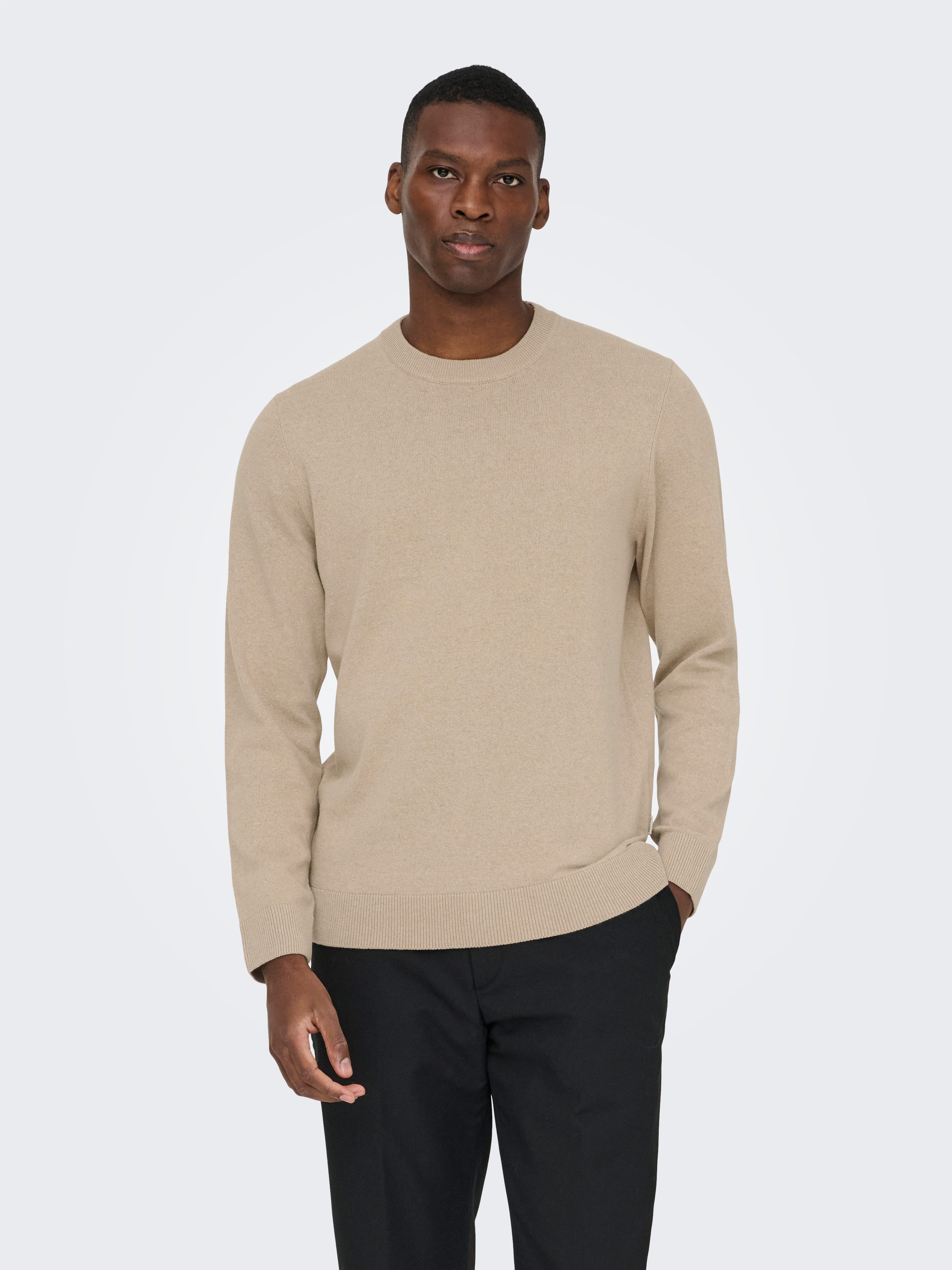 ONLY & SONS Rundhalspullover ONSREX LIFE REG 12 CREW KNIT günstig online kaufen