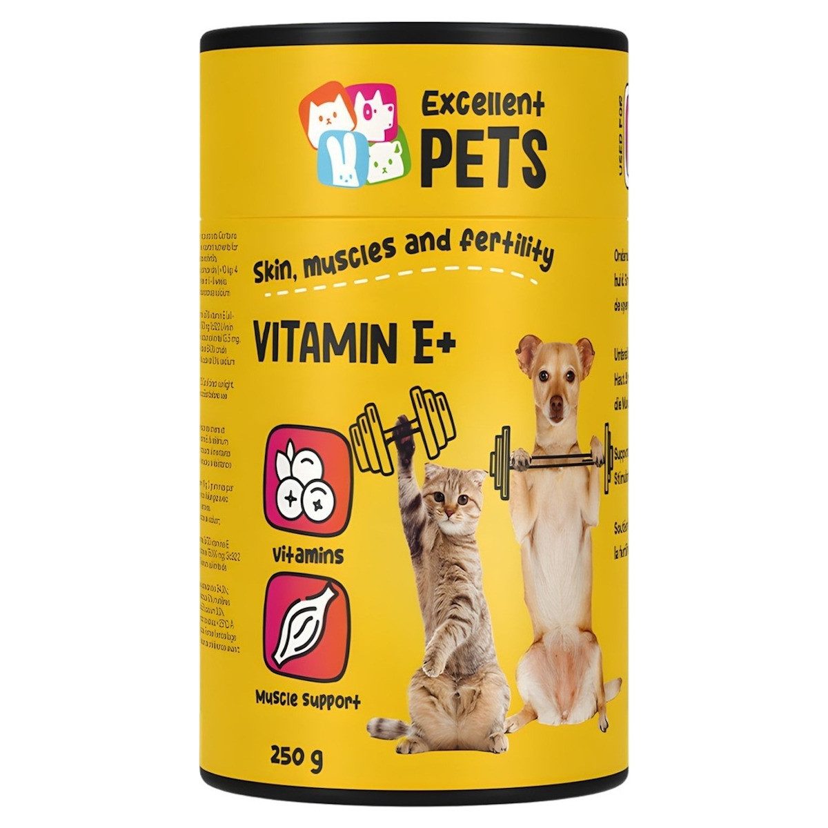 Excellent Pets Vitamin E+ 250 g für Katzen, Nahrungsergänzungsmittel für: Katze