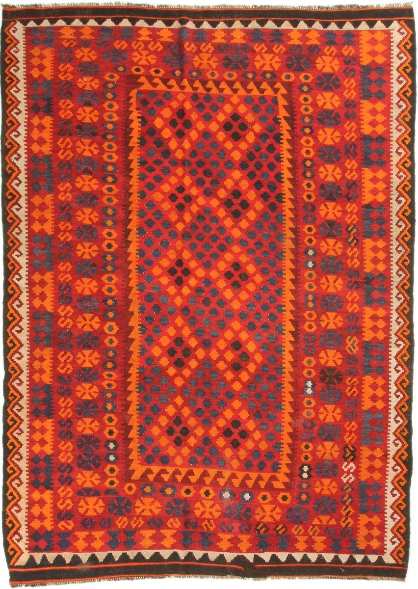 Orientteppich Kelim Afghan Antik 208x288 Handgewebter Orientteppich, Nain Trading, rechteckig, Höhe: 3 mm