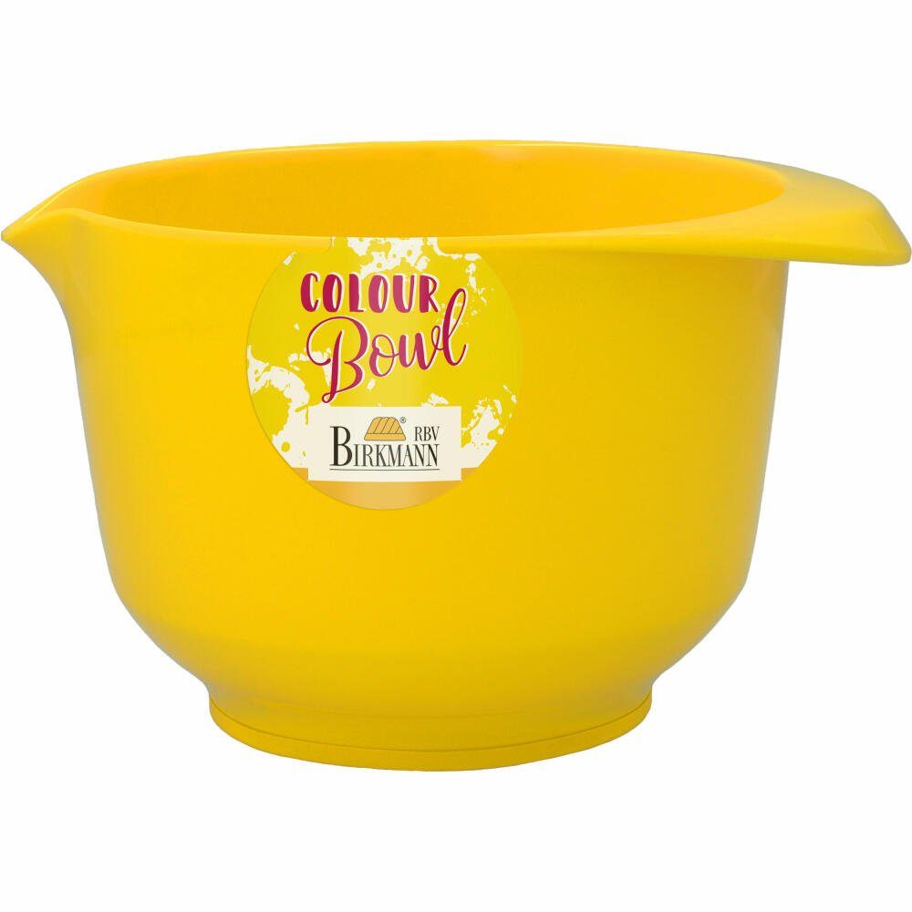 Birkmann Rührschüssel Colour Bowl Gelb 1 L, Kunststoff