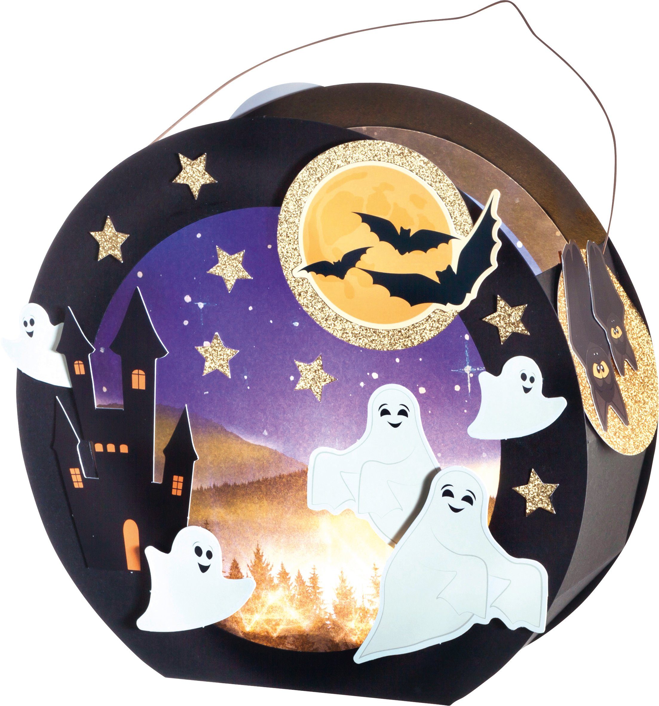 Folia Papierlaterne Gespensterschloss, mit LED-Beleuchtung, 17,5 günstig online kaufen