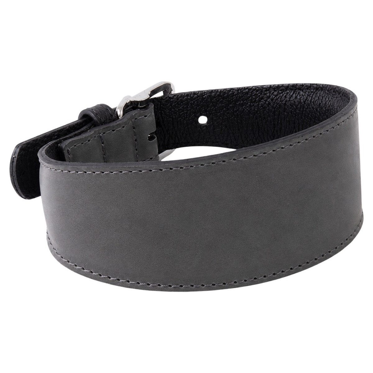 Das Lederband Hunde-Halsband Windhundhalsband Vancouver Granite/Black