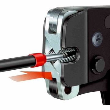 Knipex Crimpzange Kerbzange, mechanisch, Aderendhülsen, 0,08-16mm², Kerbung